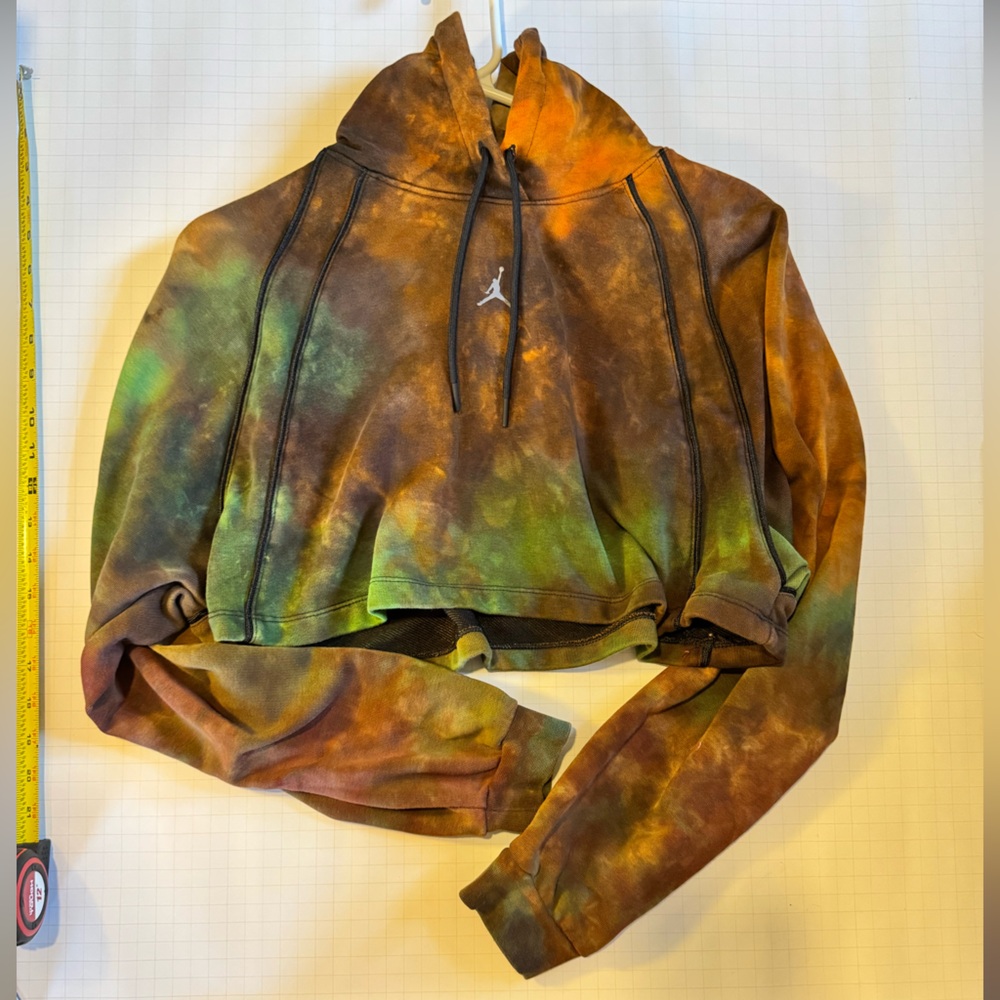 Jordan Brown and Orange Hand Dyed Hoodie